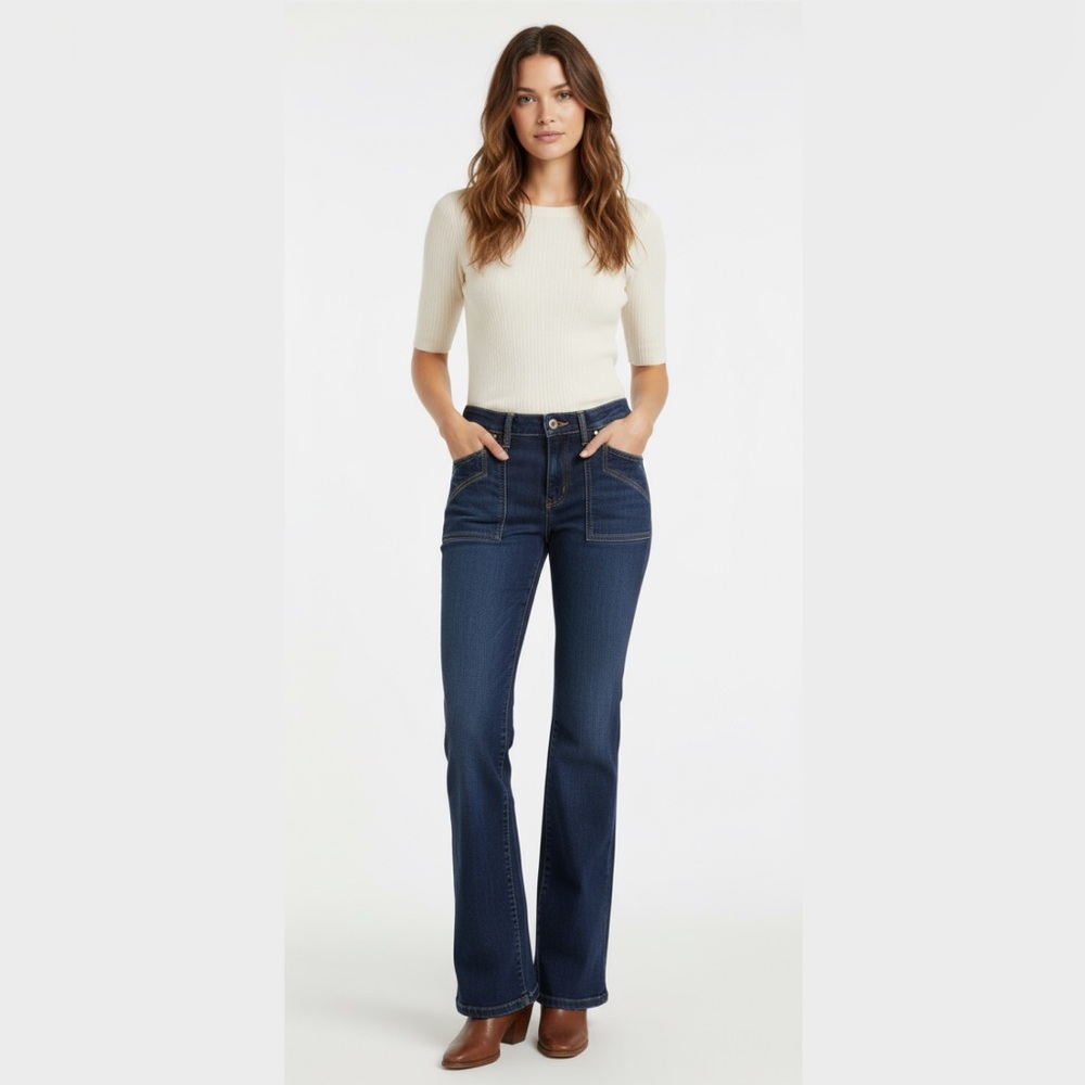 Abercrombie & Fitch Dark Blue Flare Jeans
